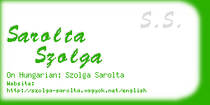 sarolta szolga business card